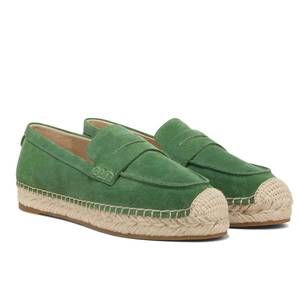 NEW SAM EDELMAN women's kai espadrille flat loafer in thyme green